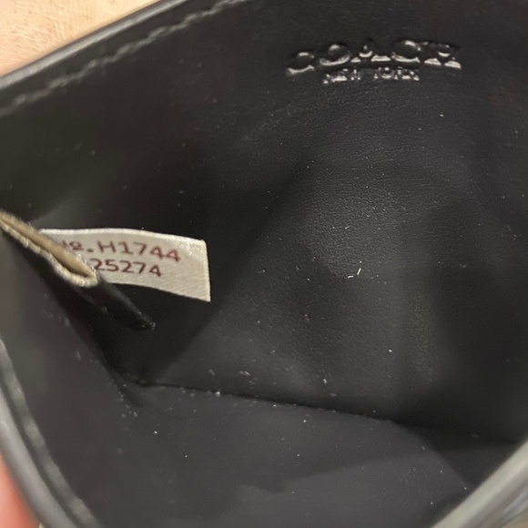 NWT Rare Coach $95msrp Charcoal Camo Card Holder - Picture 6 of 7